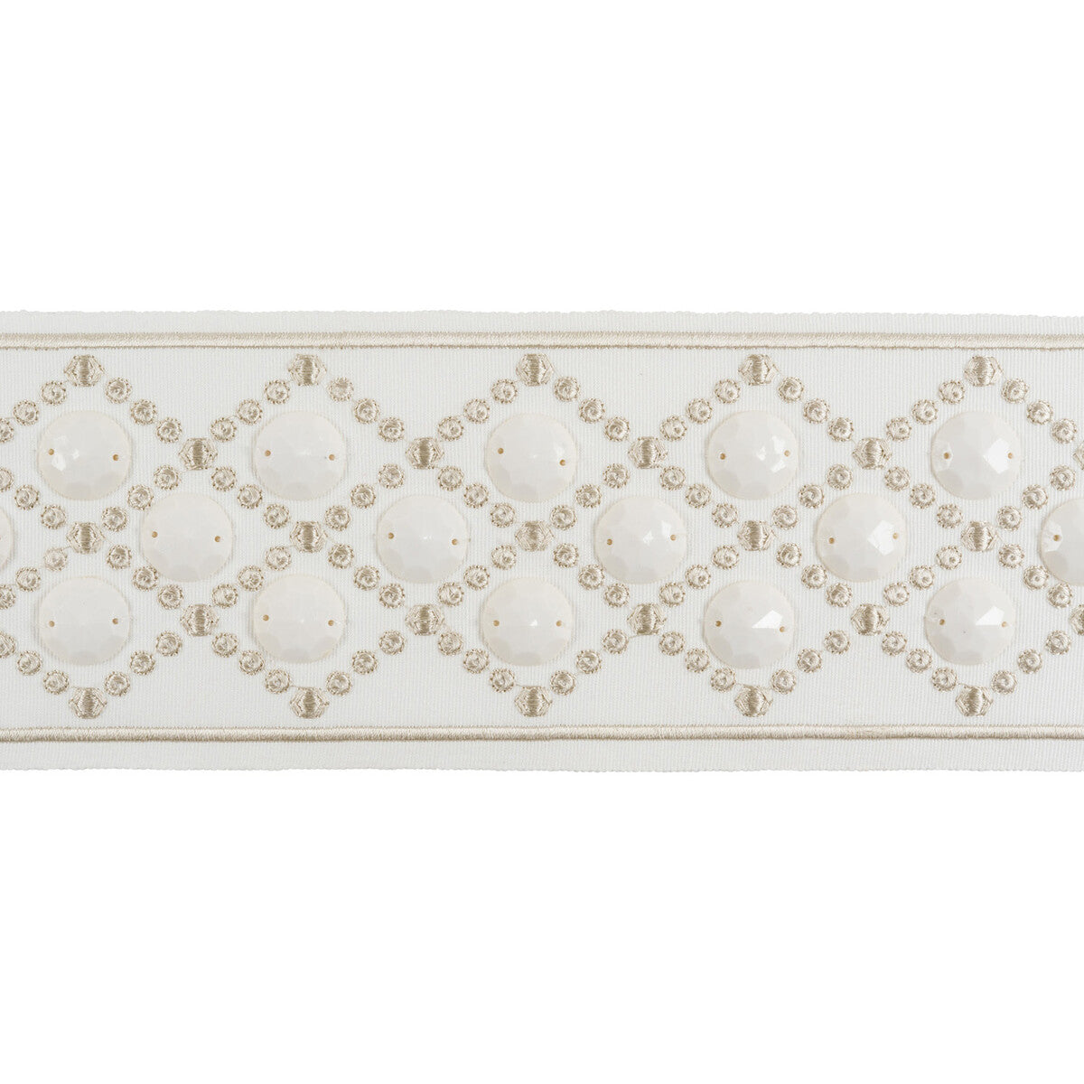T30740-116 BEADED CHARM COTTONBALL KRAVET DESIGN TRIM