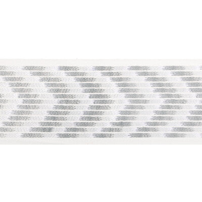 T30839-11 CHEVRON WIDE TAPE SILVER KRAVET COUTURE TRIM