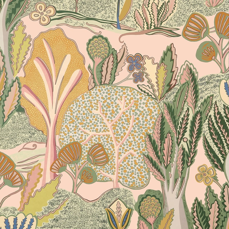 T45010 Thibaut Apricot and Ginger Wallpaper