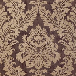 T6876 Thibaut Metallic on Dark Brown Wallpaper