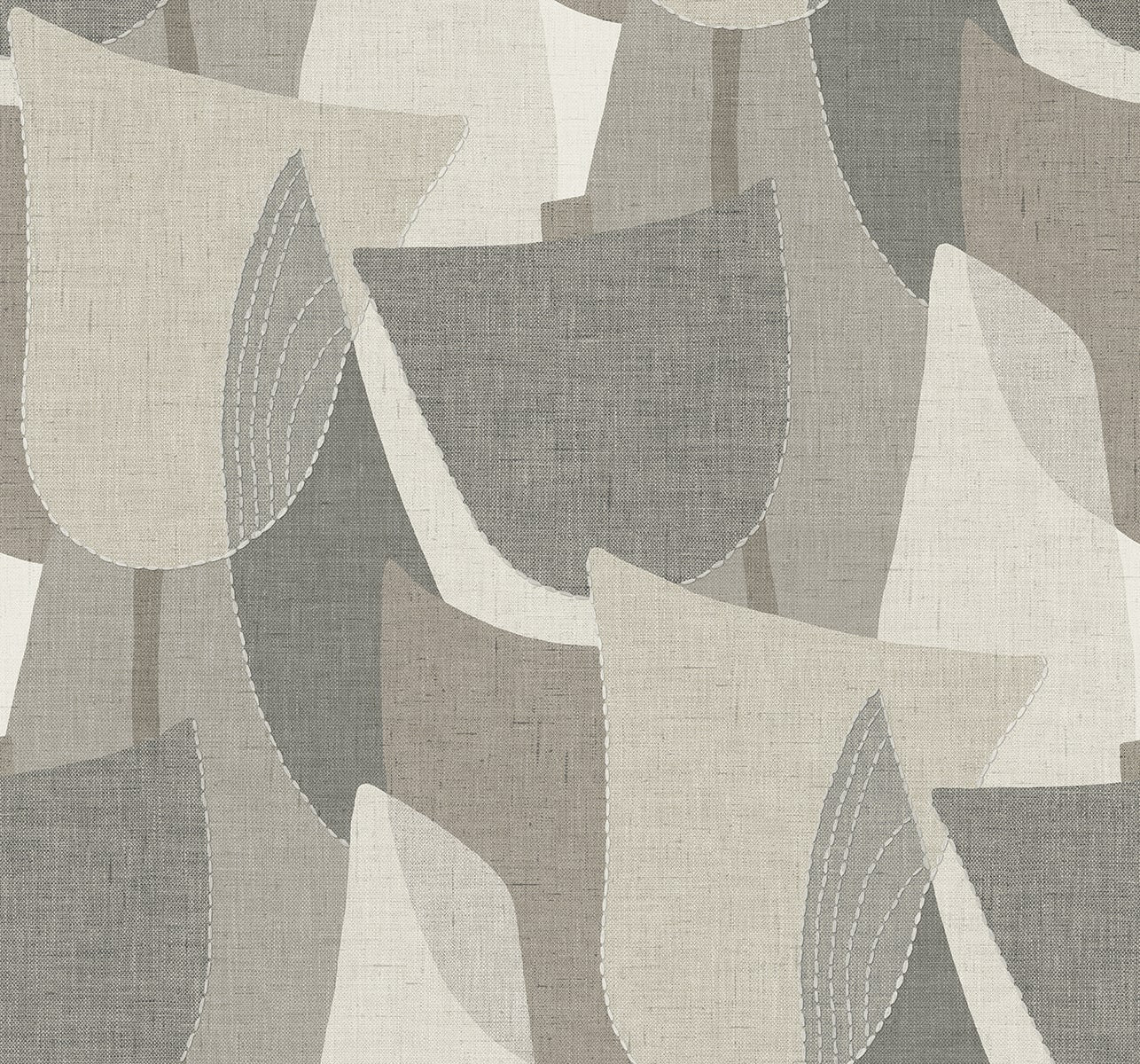 TH90008 Seabrook Designs Fibers and Threads Wallpaper Mosley Tulips Frost