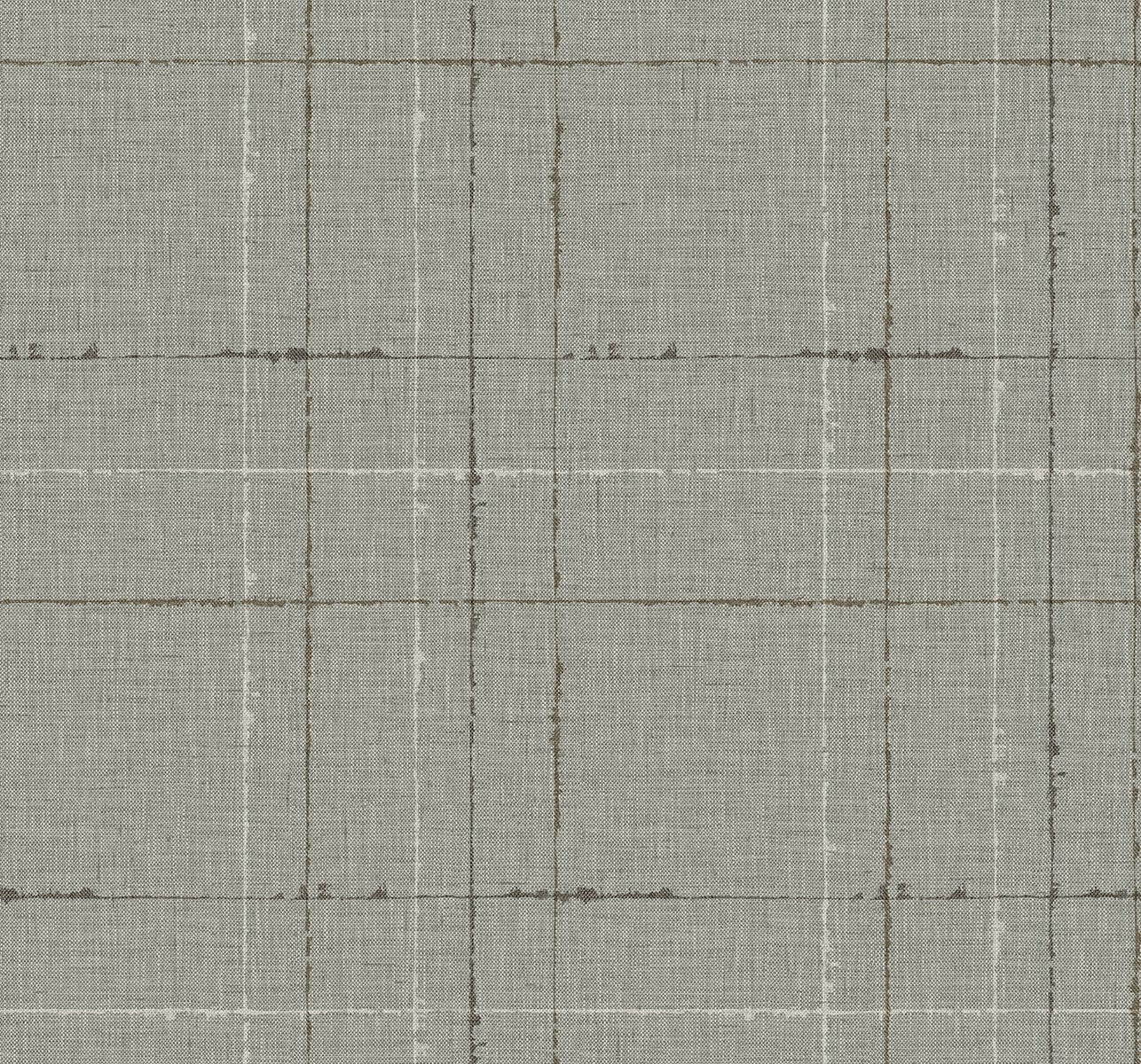 TH90100 Seabrook Designs Fibers and Threads Wallpaper Gorton Plaid Ash