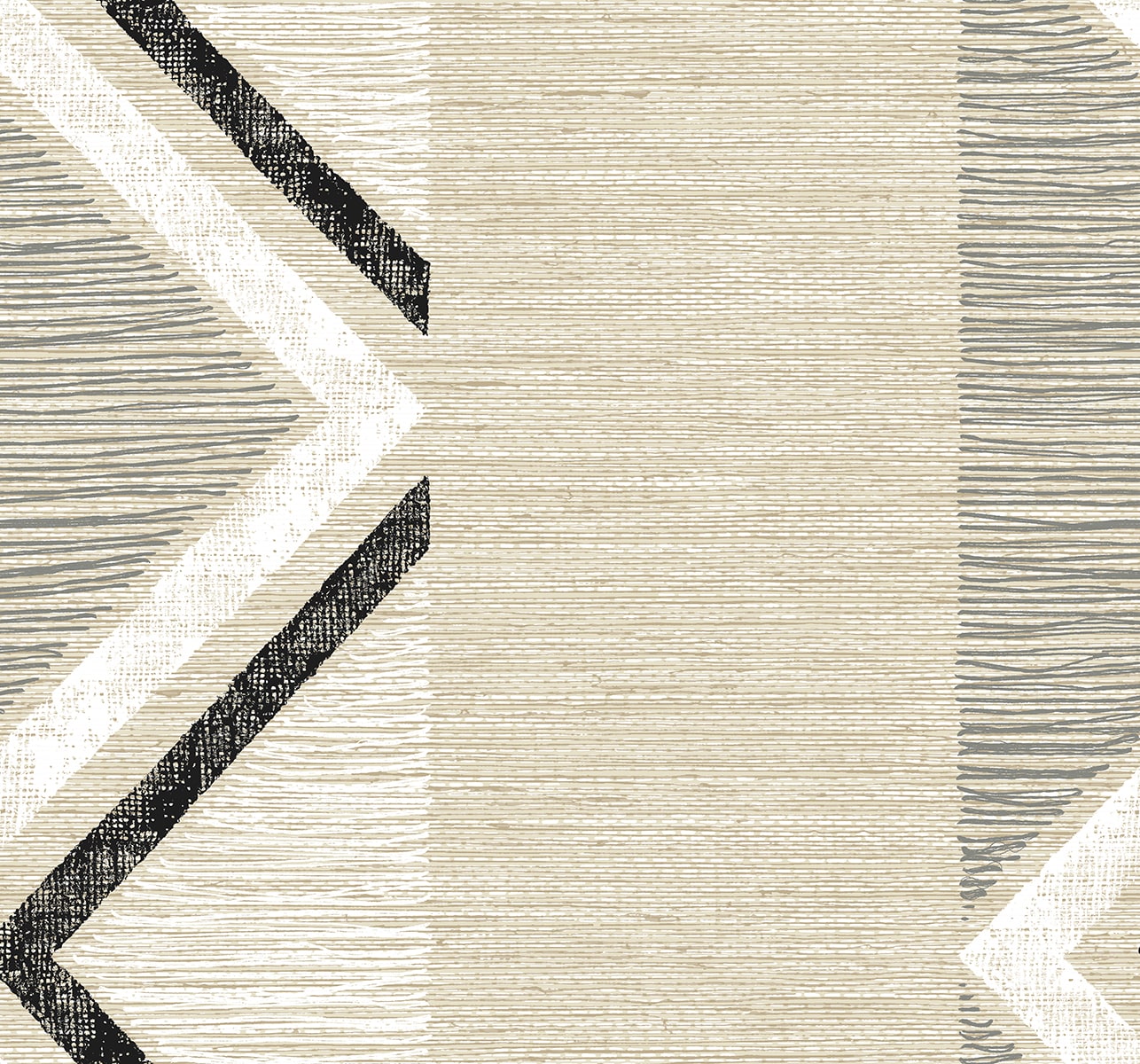TH91505 Seabrook Designs Fibers and Threads Wallpaper Beswick Chevron Birch Bark