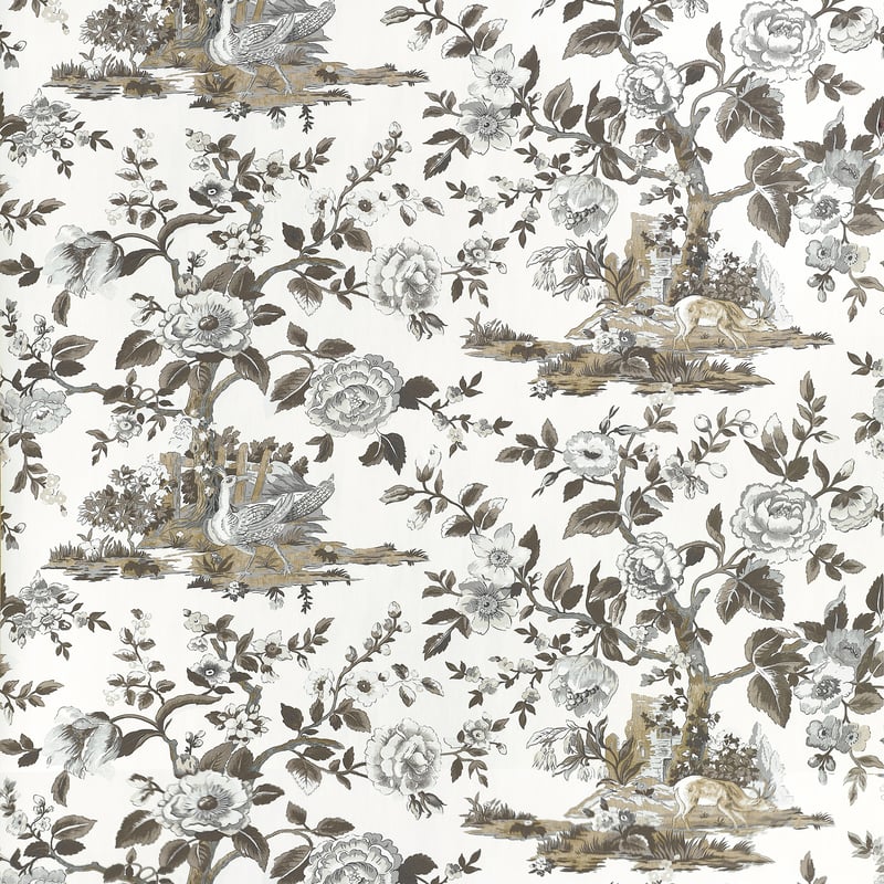 TWW10540 Thibaut Brown and White Wallpaper