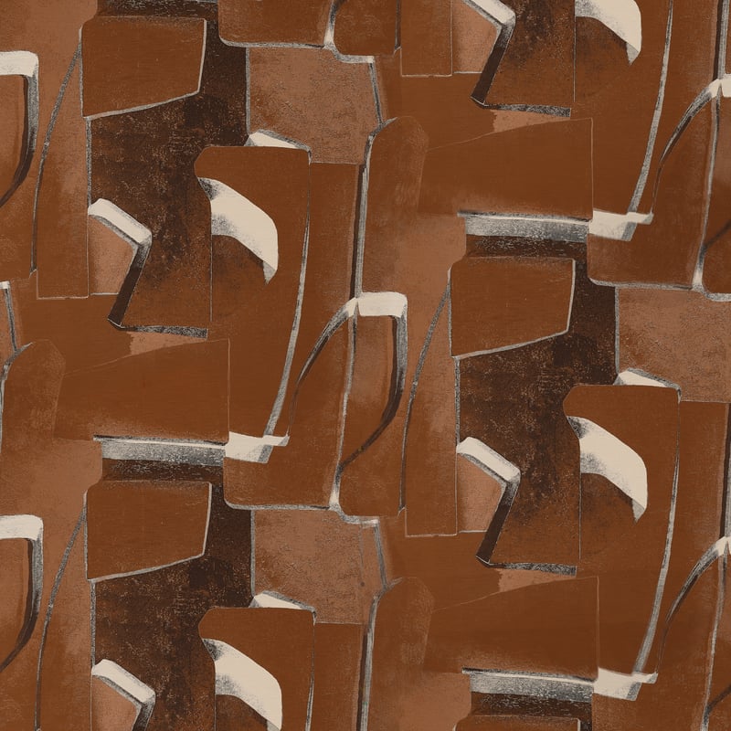 U98054 Coraggio Cream/Cognac Fabric