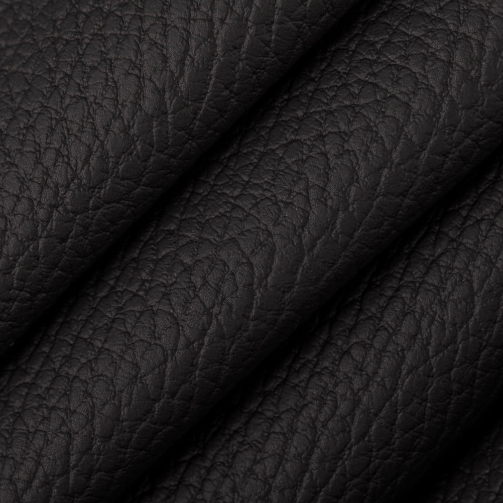 V1044 Leather Grain,Plain & Solid Onyx Black Charlotte Fabrics Vinyl