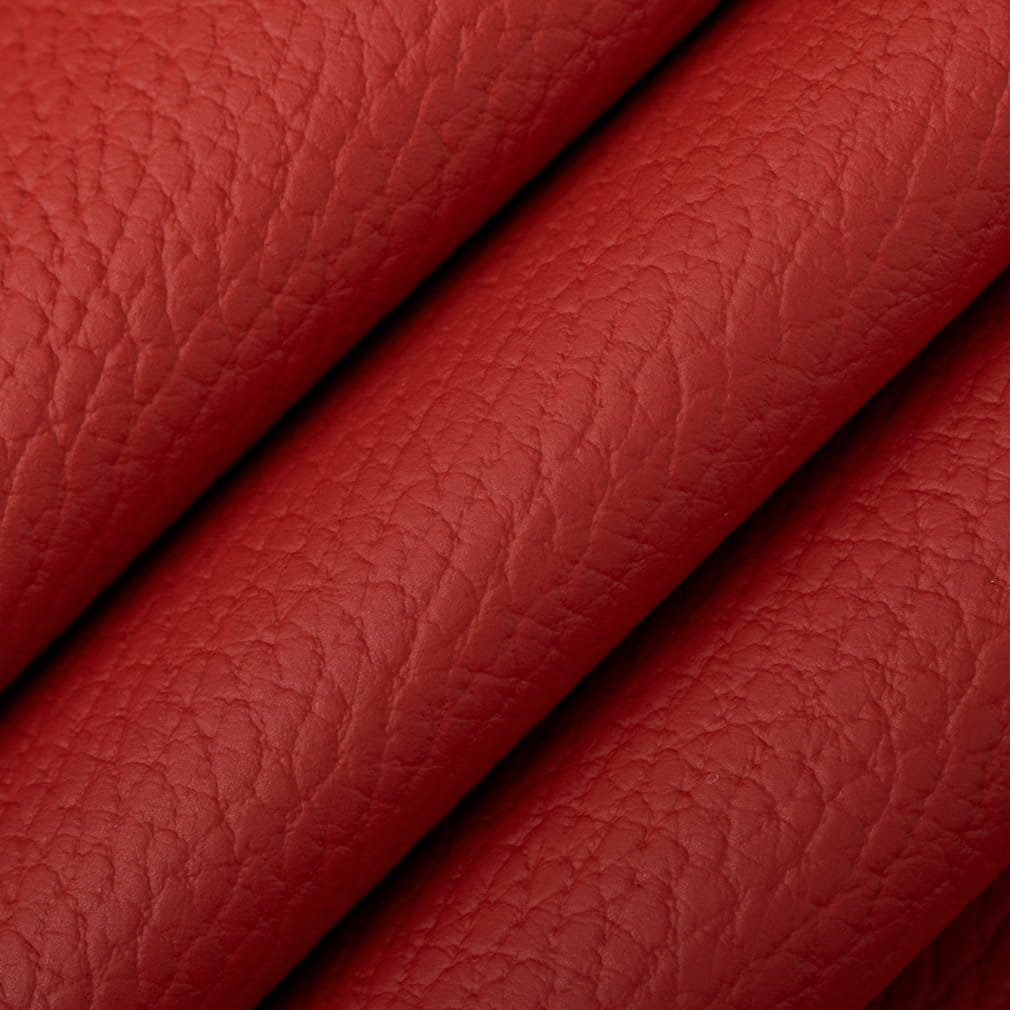 V1046 Leather Grain,Plain & Solid Apple Red & Burgundy Charlotte Fabrics Vinyl