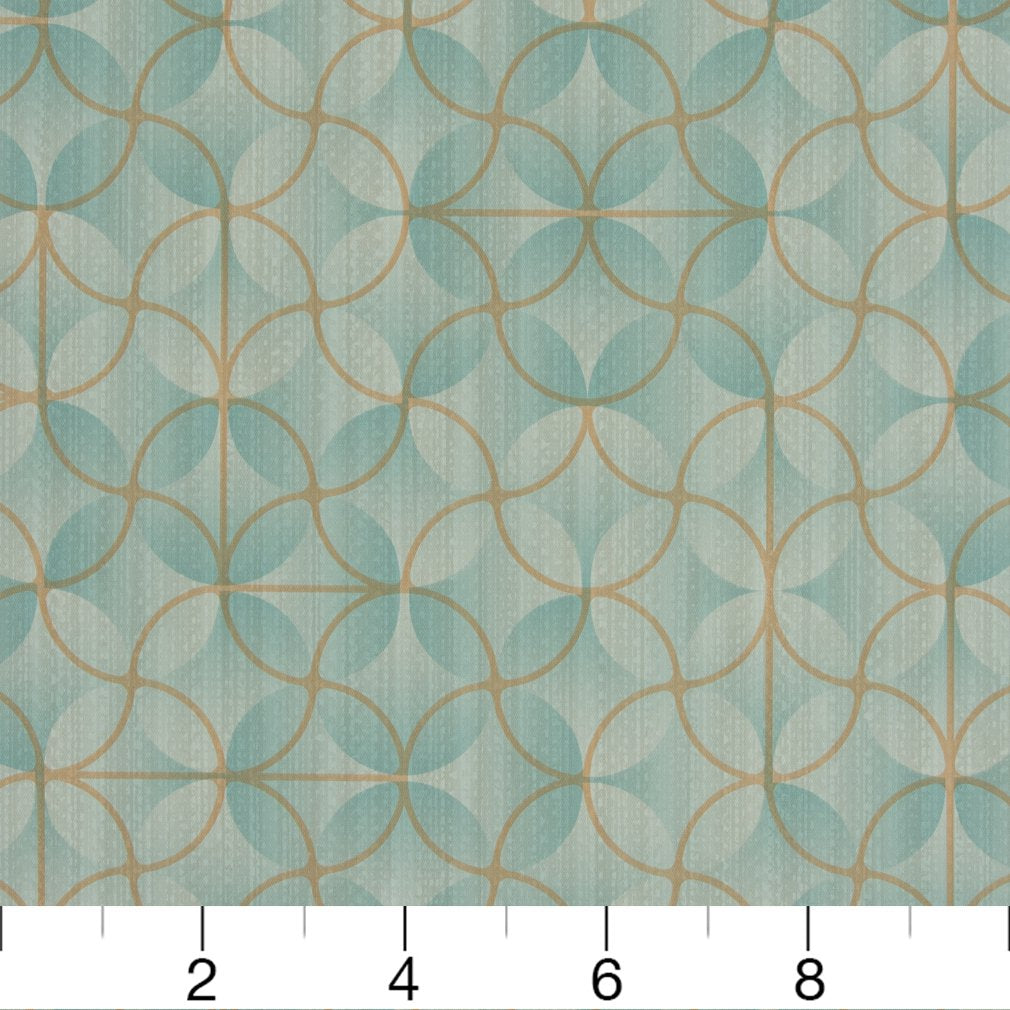 V276 Abstract & Geometric Mist Aqua & Teal Charlotte Fabrics Vinyl