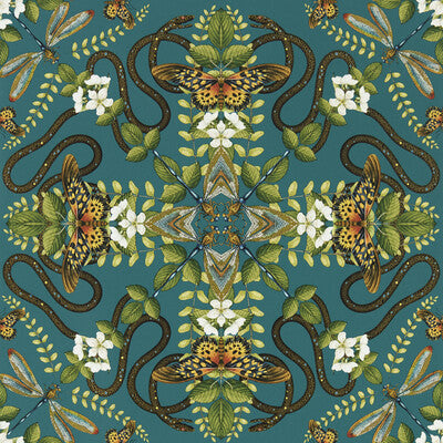 W0129/05-CAC EMERALD FOREST WP TEAL CLARKE AND CLARKE Wallpaper