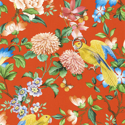 W0130/01-CAC GOLDEN PARROT WP CORAL CLARKE AND CLARKE Wallpaper