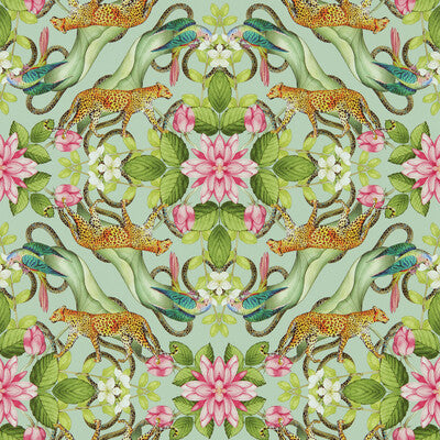 W0131/01-CAC MENAGERIE WP AQUA CLARKE AND CLARKE Wallpaper