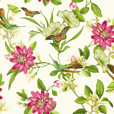 W0132/02-CAC PINK LOTUS WP IVORY CLARKE AND CLARKE Wallpaper