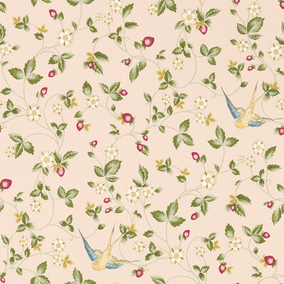 W0135/01-CAC WILD STRAWBERRY WP BLUSH CLARKE AND CLARKE Wallpaper