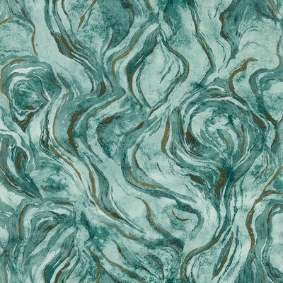 W0168/04-CAC LAVICO TEAL WP CLARKE AND CLARKE Wallpaper