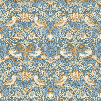 W0171/02-CAC STRAWBERRY THIEF DENIM WP CLARKE AND CLARKE Wallpaper