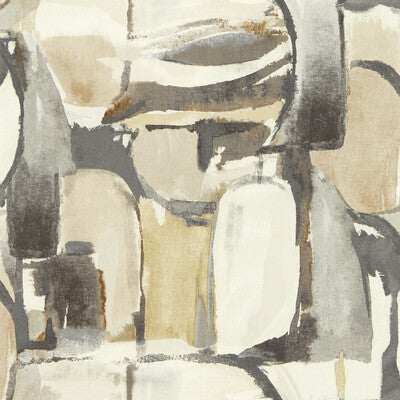 W0180/02-CAC FIGURA LINEN/CHARCOAL WP CLARKE AND CLARKE Wallpaper