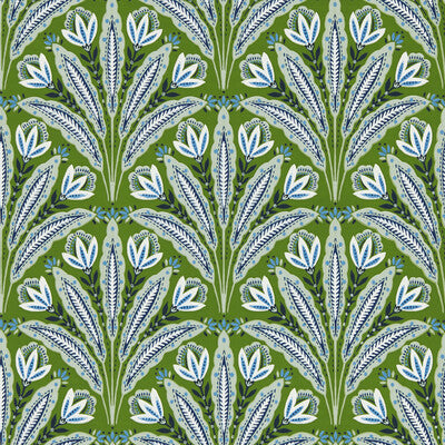 W0193/01-CAC ATTINGHAM COBALT GREEN WP CLARKE AND CLARKE Wallpaper