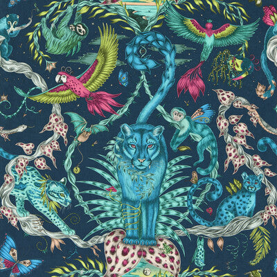 W0213/03-CAC BOSQUE DREAMS NAVY WP CLARKE AND CLARKE Wallpaper