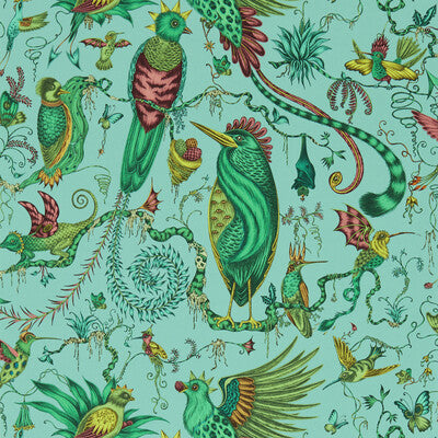 W0217/01-CAC QUETZAL AQUA WP CLARKE AND CLARKE Wallpaper