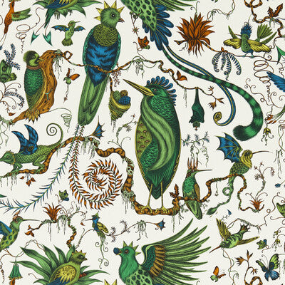 W0217/03-CAC QUETZAL GREEN WP CLARKE AND CLARKE Wallpaper