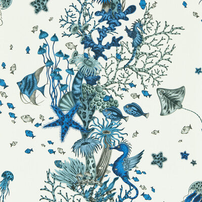 W0218/02-CAC SEAFOREST BLUE WP CLARKE AND CLARKE Wallpaper