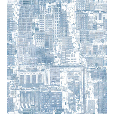 W3583-15 URBAN PLANNING BLUEISH KRAVET COUTURE Wallpaper