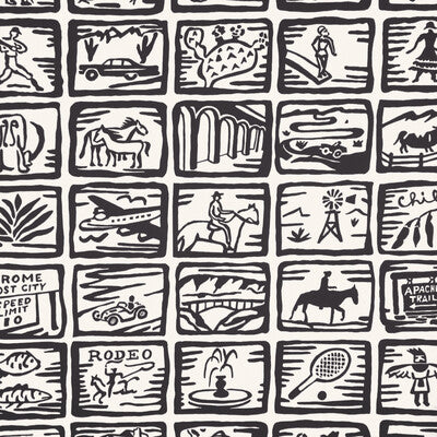 W4257-121 ARIZONA SKETCHBOOK WP COAL KRAVET COUTURE Wallpaper