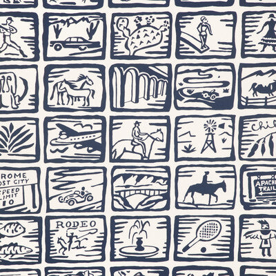 W4257-50 ARIZONA SKETCHBOOK WP BLUE KRAVET COUTURE Wallpaper