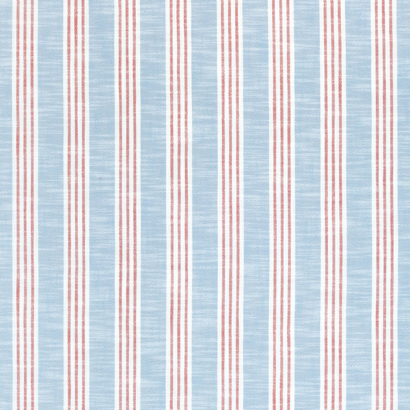 W73489 Thibaut Sky and Red Fabric