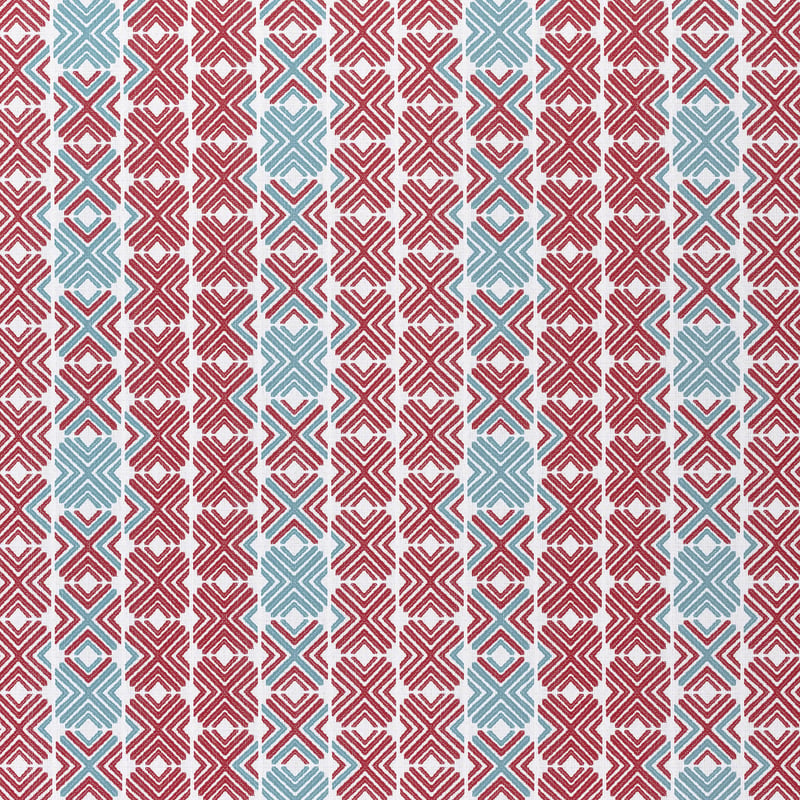 W74681 Thibaut Pool and Cranberry Fabric