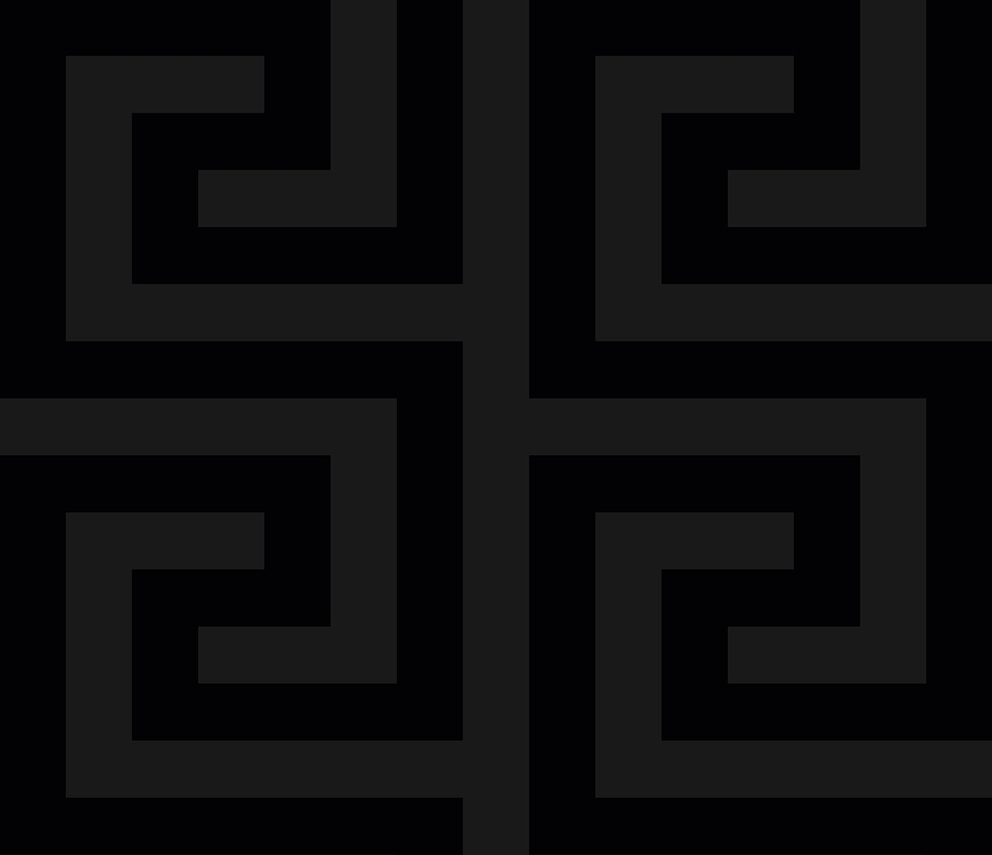 WH40300 Seabrook Designs Piano Wallpaper Forte Greek Key Metallic Carbon