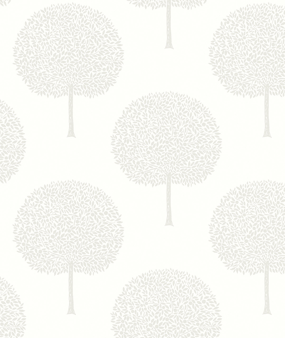 WH41810 Seabrook Designs Piano Wallpaper Demi Glass Beaded Trees Ivory & Glass Beads