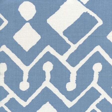 AC107-14W SAHARA French Blue on White Quadrille Fabric