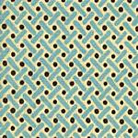 AC200-02 KELLS II Brown / Sky on Tint Quadrille Fabric