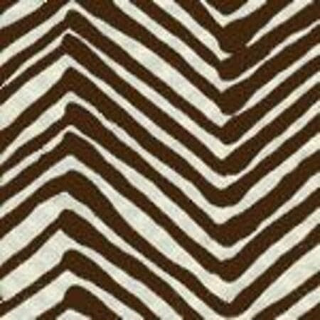 AC302-16 ZIG ZAG Brown on Tint Quadrille Fabric