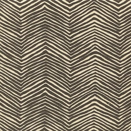 AC303-16 PETITE ZIG ZAG Brown on Tint Quadrille Fabric