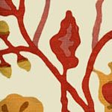 AC804-15 POTALLA Salmons, Yellow on Tint Quadrille Fabric