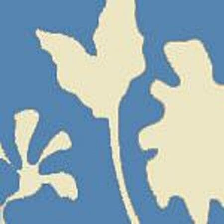 AC804B-01 POTALLA BACKGROUND French Blue on Tint Quadrille Fabric