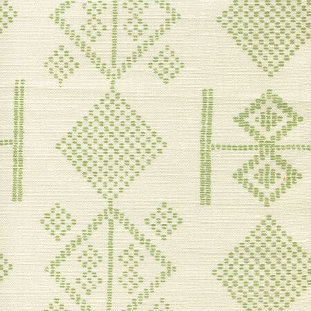 AC890-06 VACANCES Jungle Green on Tint Quadrille Fabric