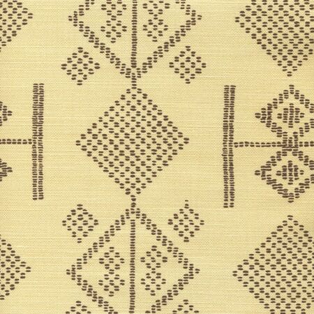 AC890ST-BROWN VACANCES Brown on Biscuit Quadrille Fabric