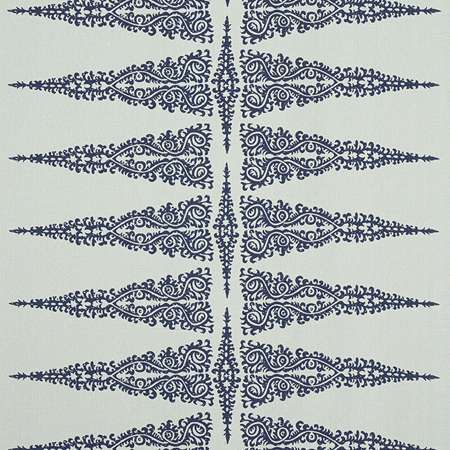 AF24548 ELLERY STRIPE Navy on Soft Teal Anna French Fabric