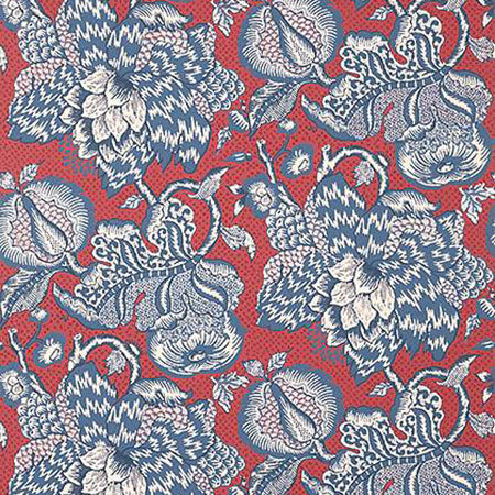 AT15109 WESTMONT Red And Blue Anna French Wallpaper