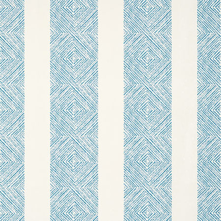 AT15129 CLIPPERTON STRIPE Blue On Natural Anna French Wallpaper