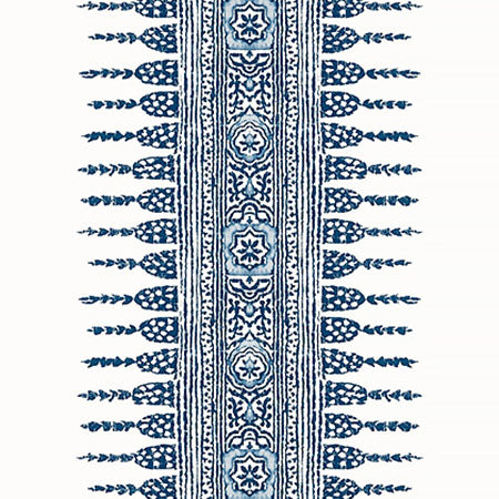 AT15137 JAVANESE STRIPE Navy And White Anna French Wallpaper