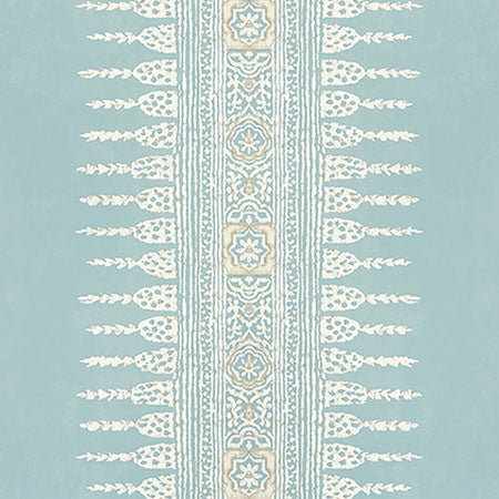 AT15140 JAVANESE STRIPE Spa Blue Anna French Wallpaper