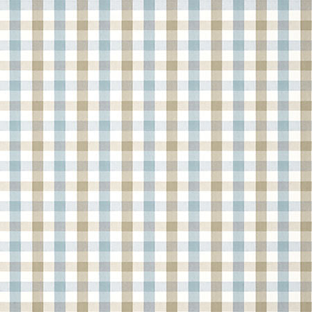 AT15151 SAYBROOK CHECK Spa Blue And Beige Anna French Wallpaper