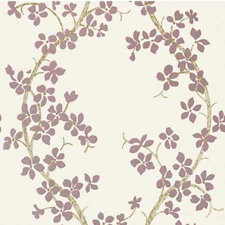 AT6155 ST. ALBANS GROVE Pink On Ivory Anna French Wallpaper