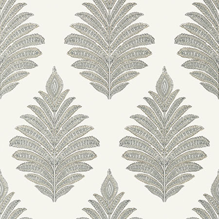 AT78724 PALAMPORE LEAF Grey Anna French Wallpaper