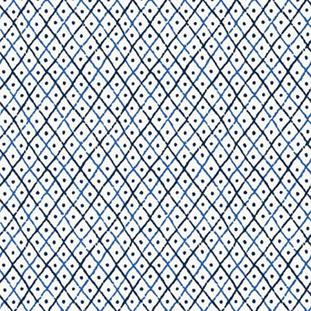 AT78750 MINI TRELLIS Blue Anna French Wallpaper