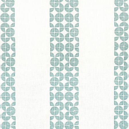 AW23129 FAIRMONT STRIPE EMBROIDERY Teal Anna French Fabric